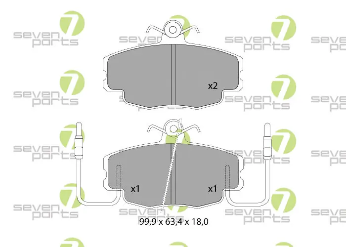 7 SEVEN PARTS fékbetétkészlet, tárcsafék - SVP15621 - TothCarparts