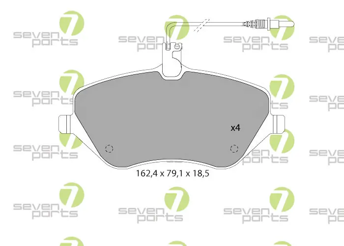 7 SEVEN PARTS fékbetétkészlet, tárcsafék - SVP23110 - TothCarparts