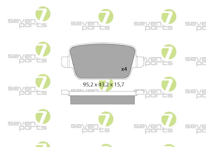 7 SEVEN PARTS fékbetétkészlet, tárcsafék - SVP24000 - TothCarparts