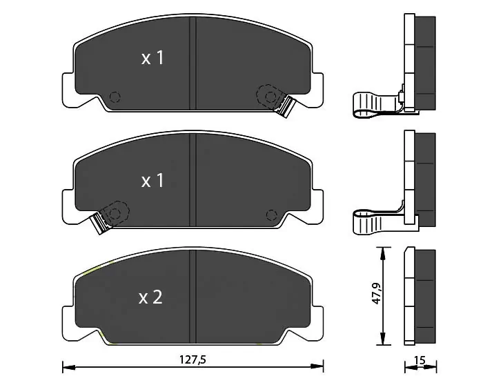 7 SEVEN PARTS fékbetétkészlet, tárcsafék - SVP13280 - TothCarparts