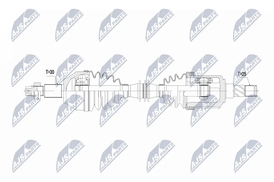 NTY hajtótengely - NPW-AR-030 - TothCarparts