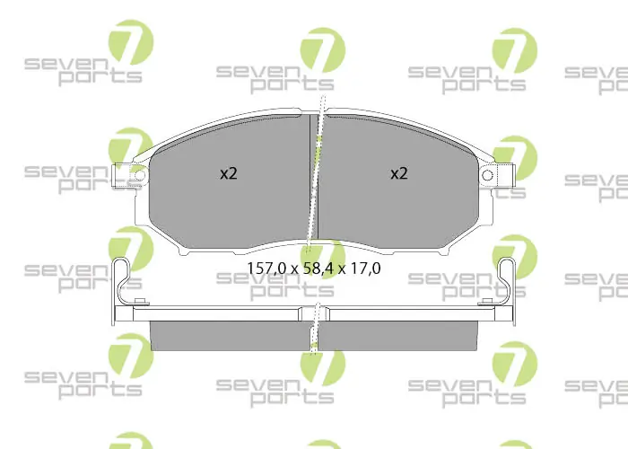 7 SEVEN PARTS fékbetétkészlet, tárcsafék - SVP25650 - TothCarparts