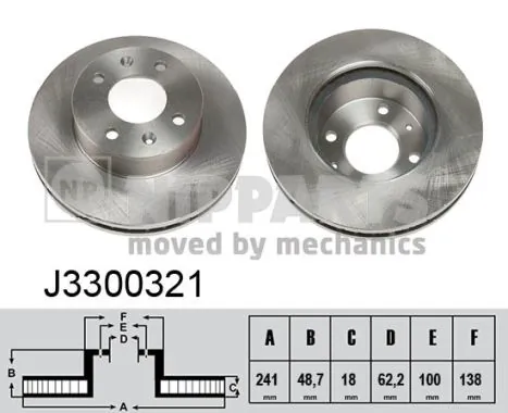 NIPPARTS féktárcsa - J3300321 - TothCarparts