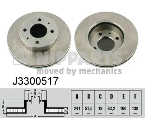 NIPPARTS féktárcsa - J3300517 - TothCarparts