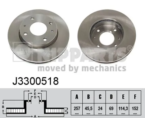 NIPPARTS féktárcsa - J3300518 - TothCarparts