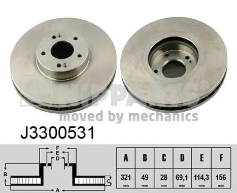 NIPPARTS féktárcsa - J3300531 - TothCarparts