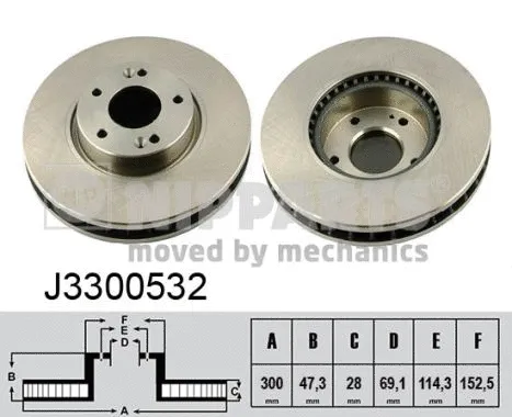 NIPPARTS féktárcsa - J3300532 - TothCarparts