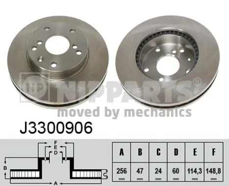 NIPPARTS féktárcsa - J3300906 - TothCarparts