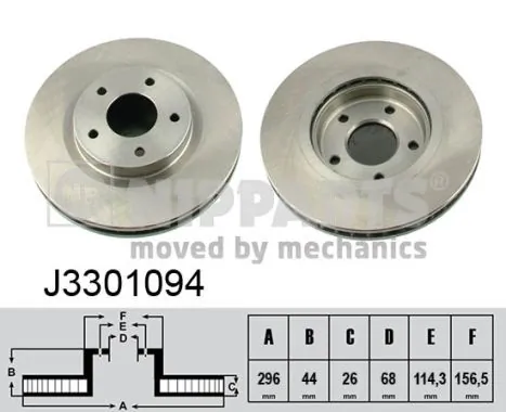 NIPPARTS féktárcsa - J3301094 - TothCarparts