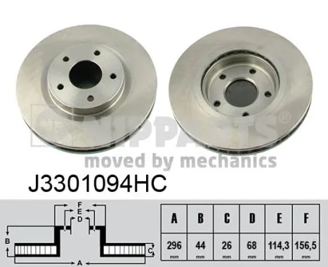NIPPARTS féktárcsa - J3301094HC - TothCarparts
