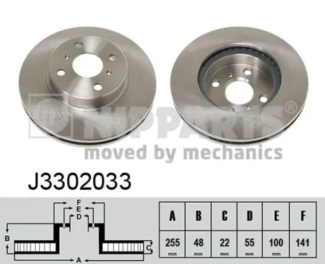 NIPPARTS féktárcsa - J3302033 - TothCarparts