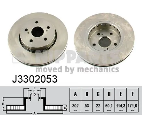 NIPPARTS féktárcsa - J3302053 - TothCarparts