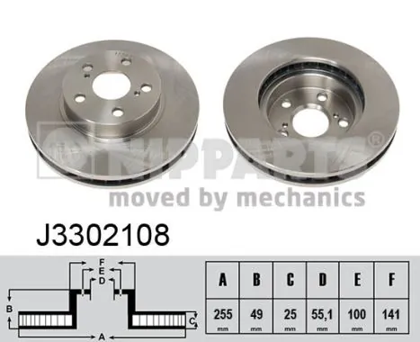 NIPPARTS féktárcsa - J3302108 - TothCarparts