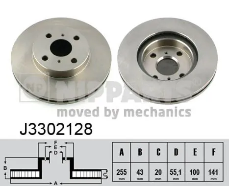 NIPPARTS féktárcsa - J3302128 - TothCarparts