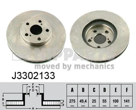NIPPARTS féktárcsa - J3302133 - TothCarparts