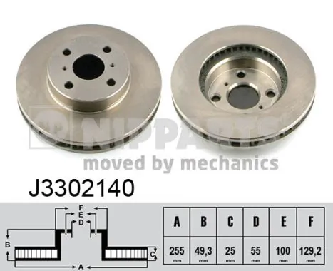NIPPARTS féktárcsa - J3302140 - TothCarparts