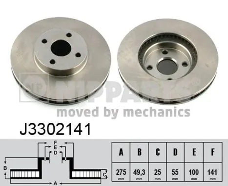 NIPPARTS féktárcsa - J3302141 - TothCarparts