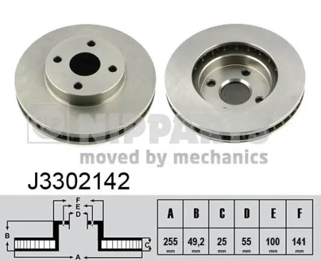 NIPPARTS féktárcsa - J3302142 - TothCarparts