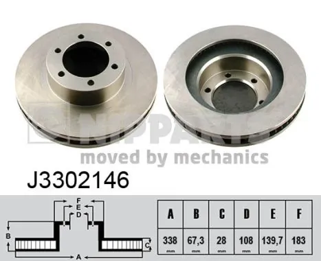 NIPPARTS féktárcsa - J3302146 - TothCarparts