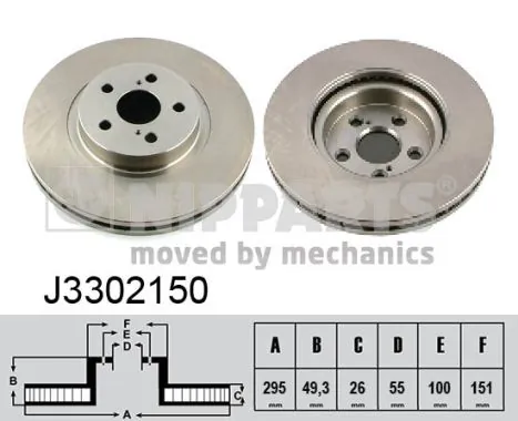 NIPPARTS féktárcsa - J3302150 - TothCarparts