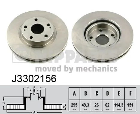 NIPPARTS féktárcsa - J3302156 - TothCarparts