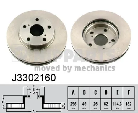 NIPPARTS féktárcsa - J3302160 - TothCarparts