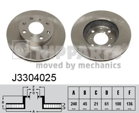 NIPPARTS féktárcsa - J3304025 - TothCarparts