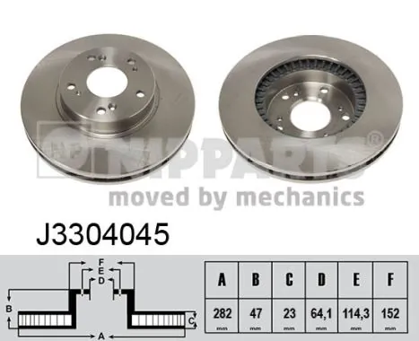 NIPPARTS féktárcsa - J3304045 - TothCarparts