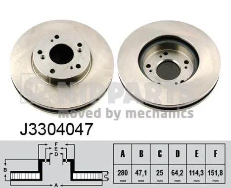 NIPPARTS féktárcsa - J3304047 - TothCarparts