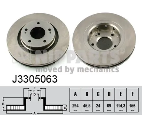 NIPPARTS féktárcsa - J3305063 - TothCarparts