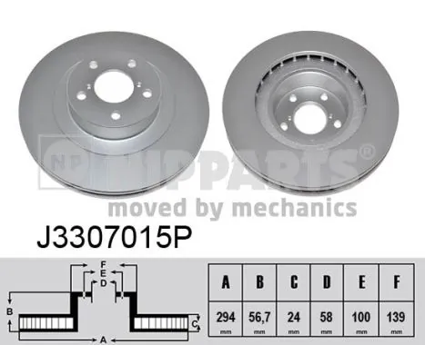 NIPPARTS féktárcsa - J3307015P - TothCarparts