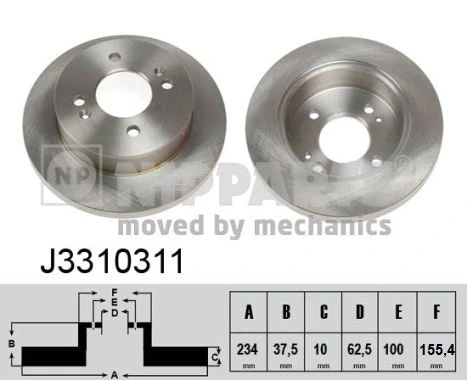 NIPPARTS féktárcsa - J3310311 - TothCarparts