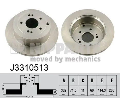 NIPPARTS féktárcsa - J3310513 - TothCarparts