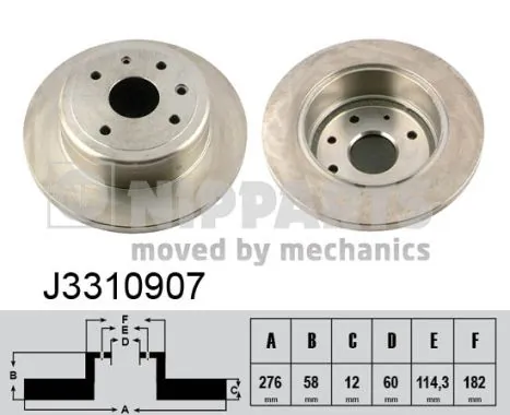 NIPPARTS féktárcsa - J3310907 - TothCarparts
