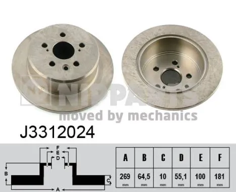 NIPPARTS féktárcsa - J3312024 - TothCarparts