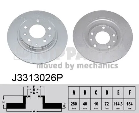 NIPPARTS féktárcsa - J3313026P - TothCarparts