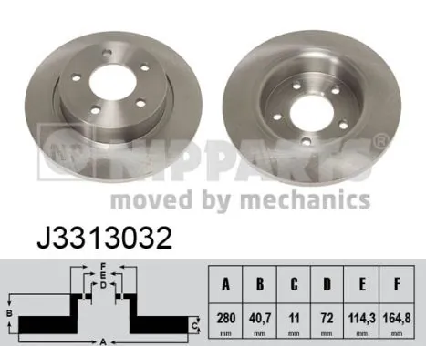NIPPARTS féktárcsa - J3313032 - TothCarparts