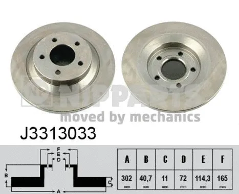 NIPPARTS féktárcsa - J3313033 - TothCarparts