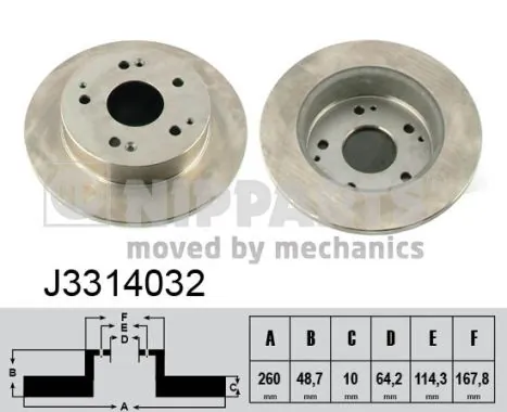 NIPPARTS féktárcsa - J3314032 - TothCarparts