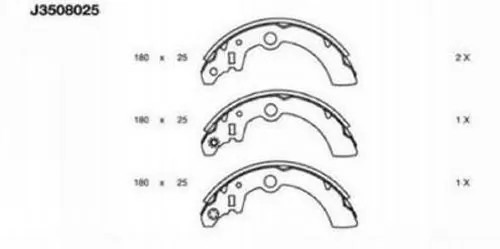 NIPPARTS fékpofakészlet - J3508025 - TothCarparts