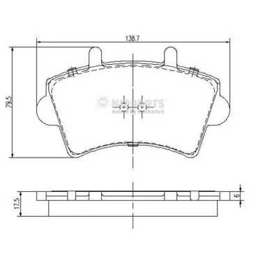 NIPPARTS fékbetétkészlet, tárcsafék - J3601079 - TothCarparts