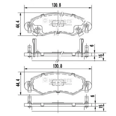NIPPARTS fékbetétkészlet, tárcsafék - J3608025 - TothCarparts