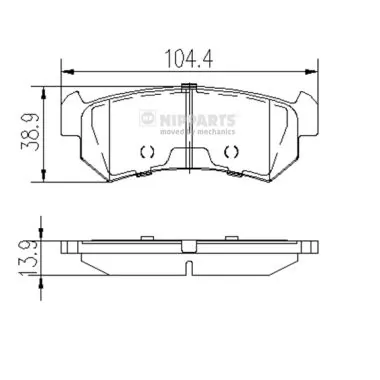 NIPPARTS fékbetétkészlet, tárcsafék - J3610903 - TothCarparts