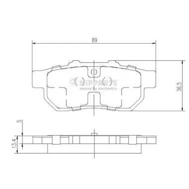 NIPPARTS fékbetétkészlet, tárcsafék - J3614007 - TothCarparts