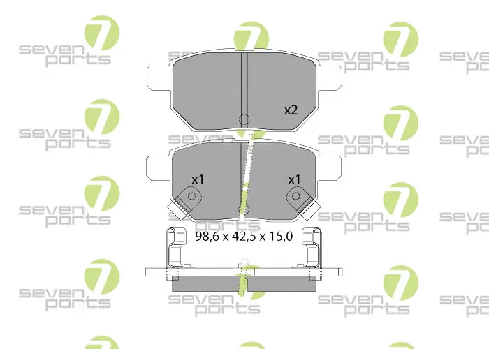 7 SEVEN PARTS fékbetétkészlet, tárcsafék - SVP27110 - TothCarparts