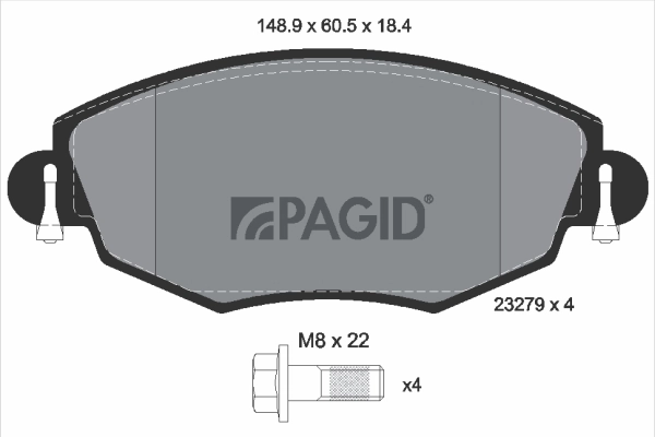 PAGID fékbetétkészlet, tárcsafék - T1210N - TothCarparts
