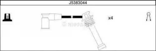 NIPPARTS gyújtókábelkészlet - J5383044 - TothCarparts