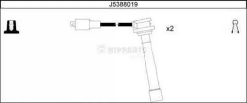NIPPARTS gyújtókábelkészlet - J5388019 - TothCarparts