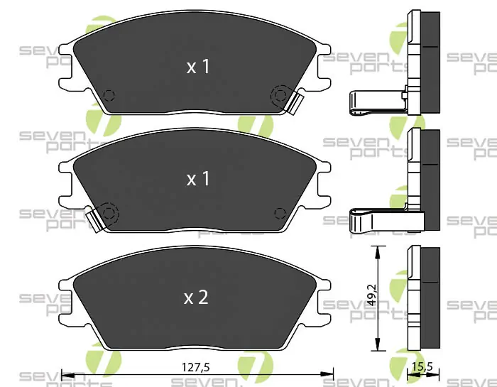 7 SEVEN PARTS fékbetétkészlet, tárcsafék - SVP14850 - TothCarparts