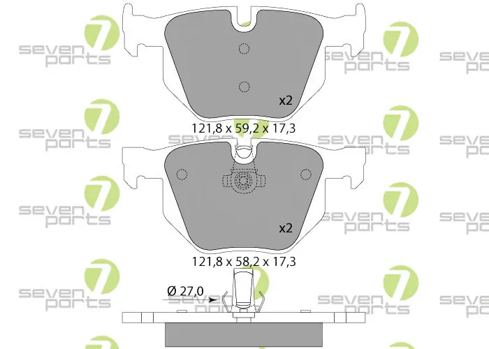 7 SEVEN PARTS fékbetétkészlet, tárcsafék - SVP22930 - TothCarparts
